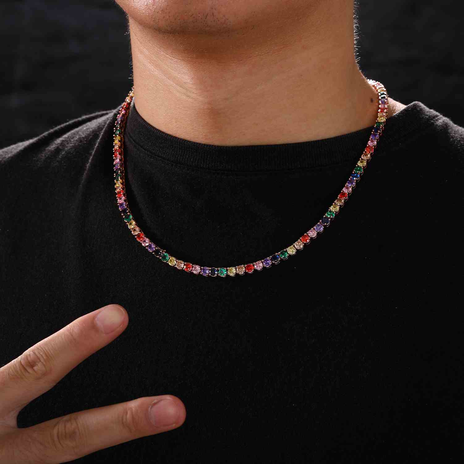 4mm Rainbow Tennis Chain