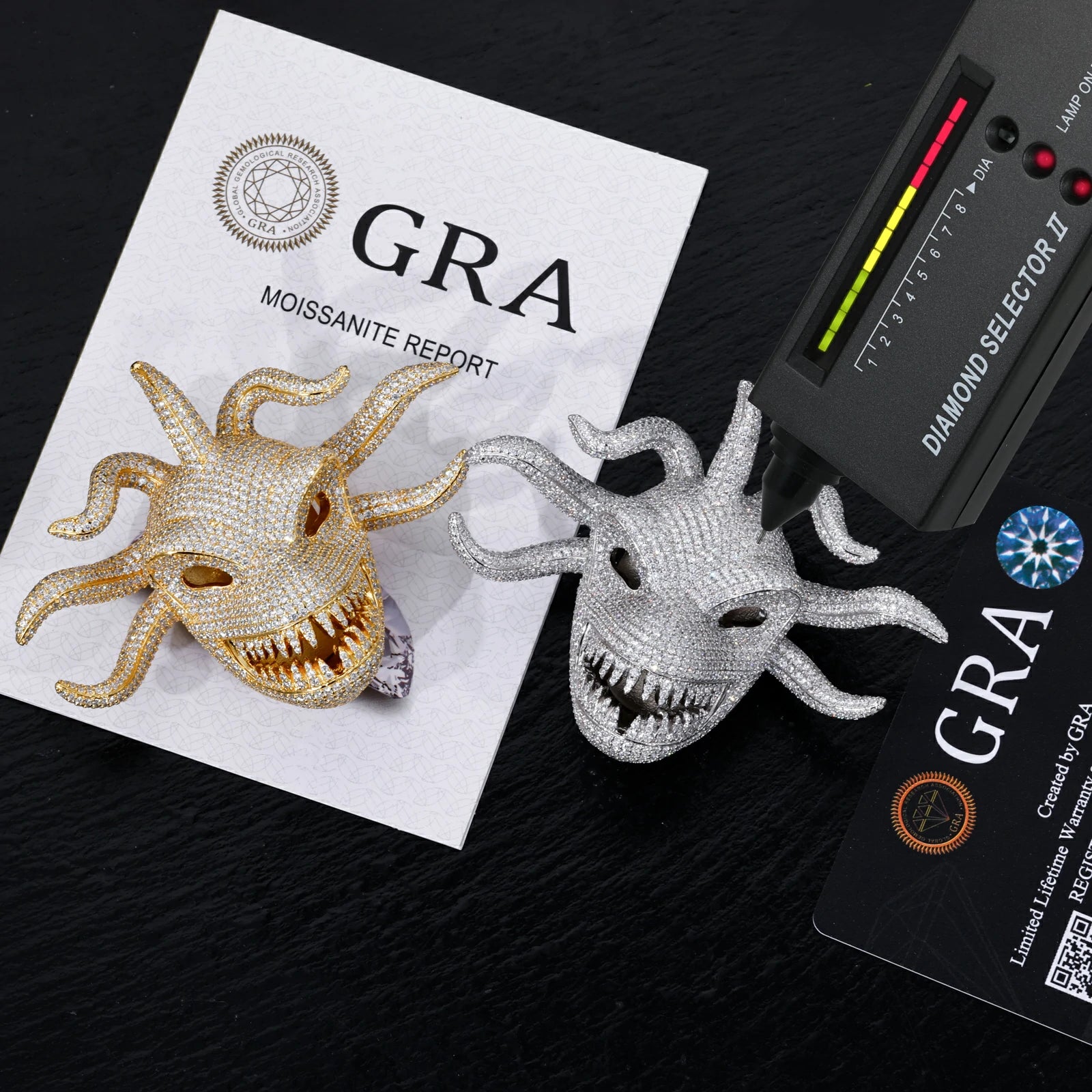 Moissanite Big Sea Monster Pendant