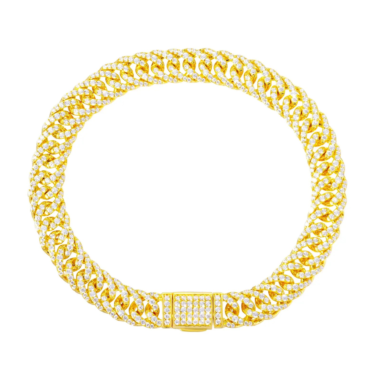 8mm S925 Moissanite Dense Cuban Link Bracelett
