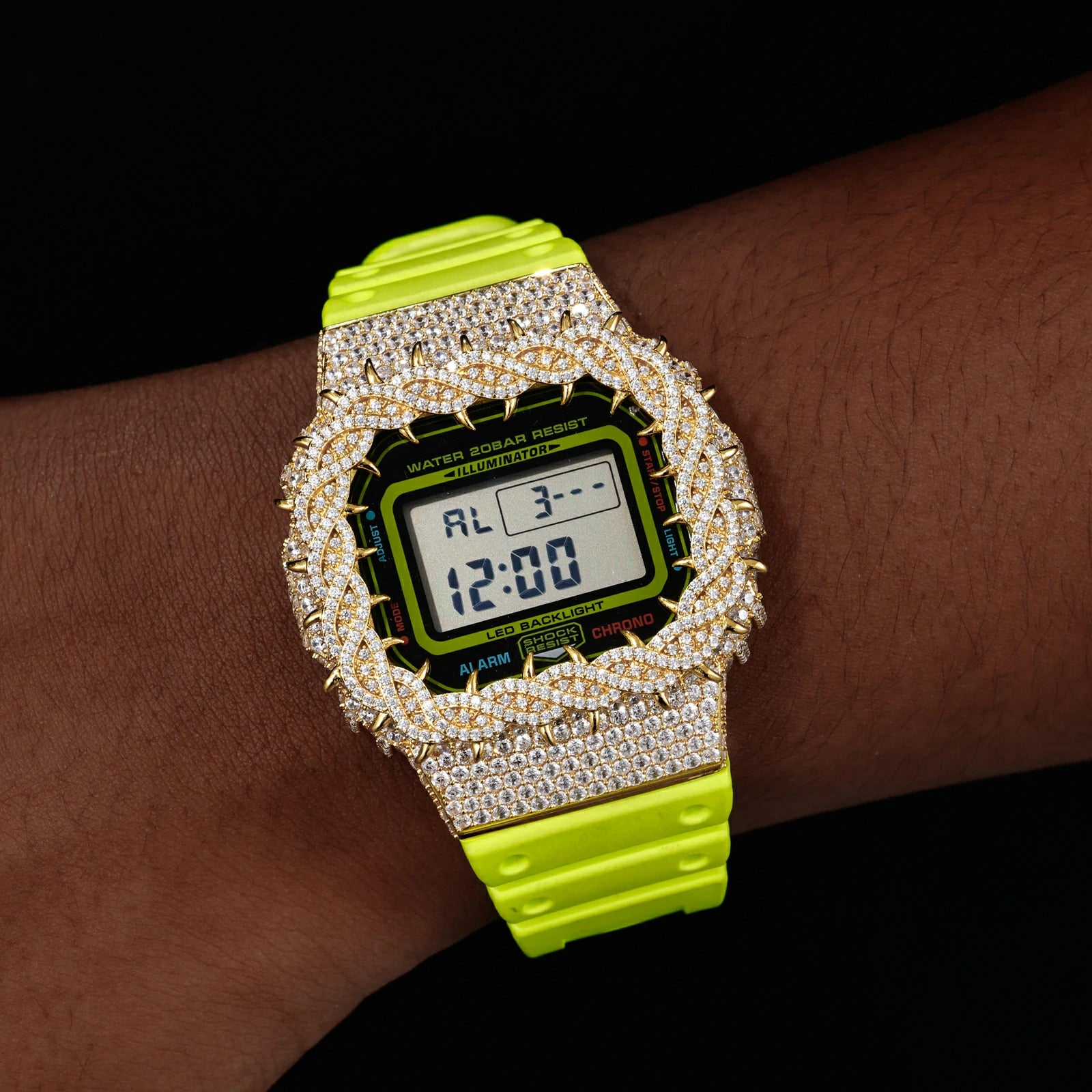 S925 Moissanite Vine Thorns Watch Case for DW5600