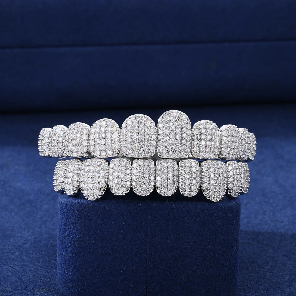 Pre-made Top 8 Bottom 8 Moissanite Grillz