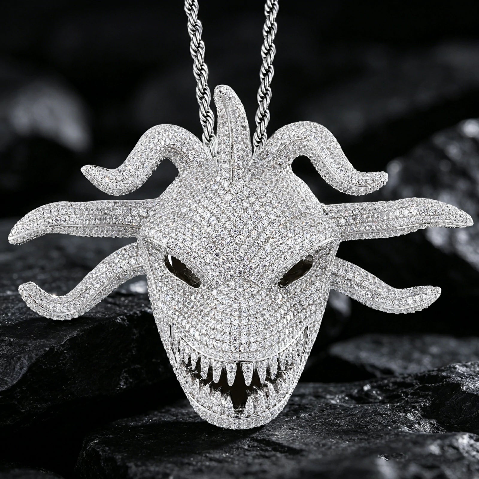 Moissanite Big Sea Monster Pendant