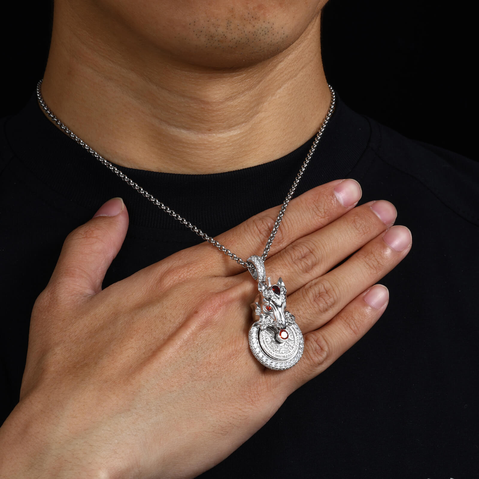 S925 Moissanite Lucky 招财进宝 Horse Pendant