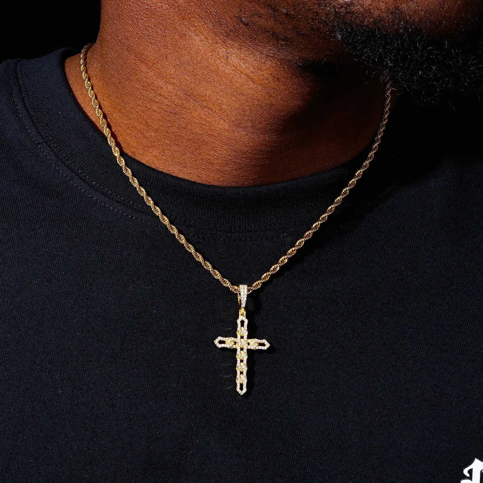 S925 Moissanite Pins Cross Pendant