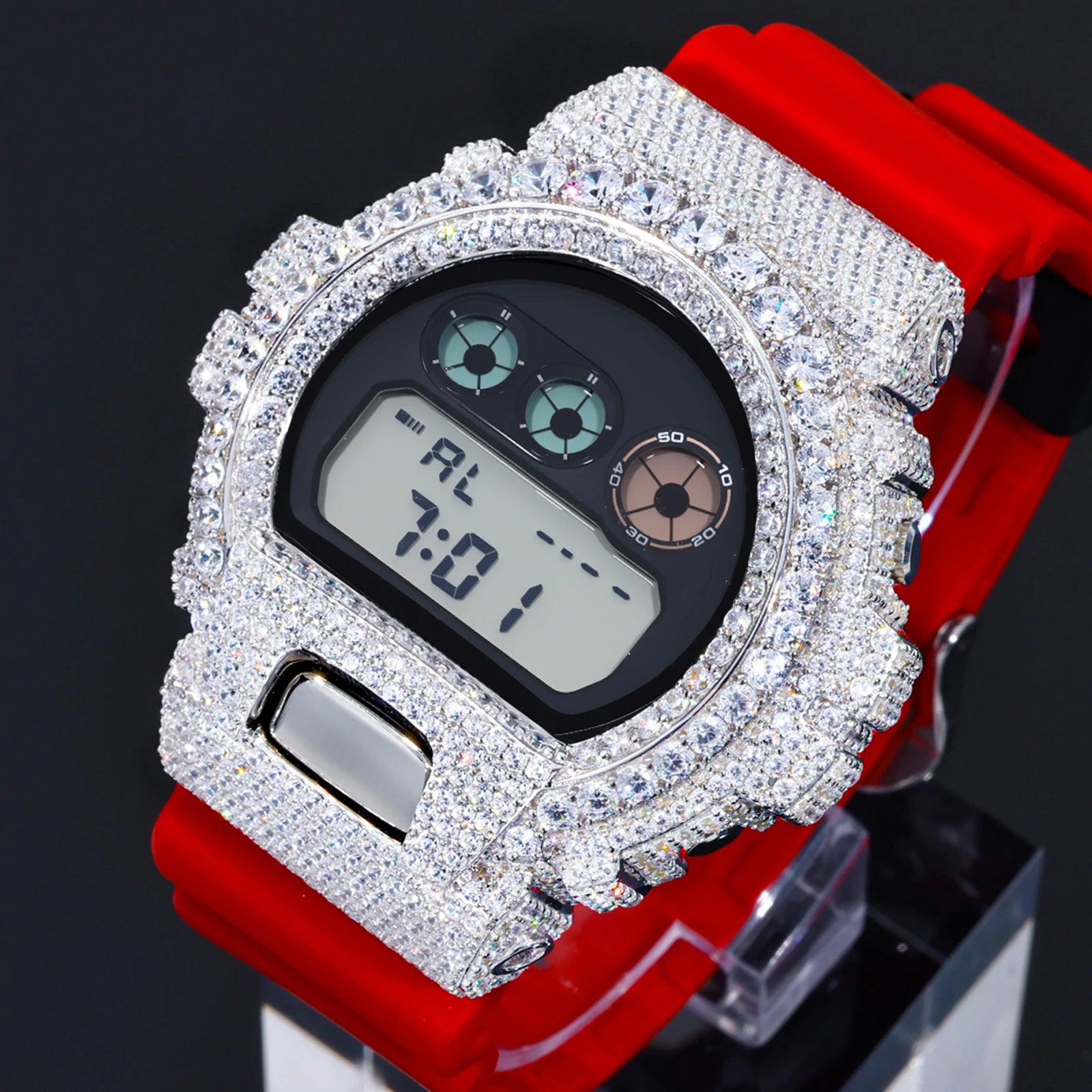 S925 Big Moissanite Watch Case - DW6900 SERIES