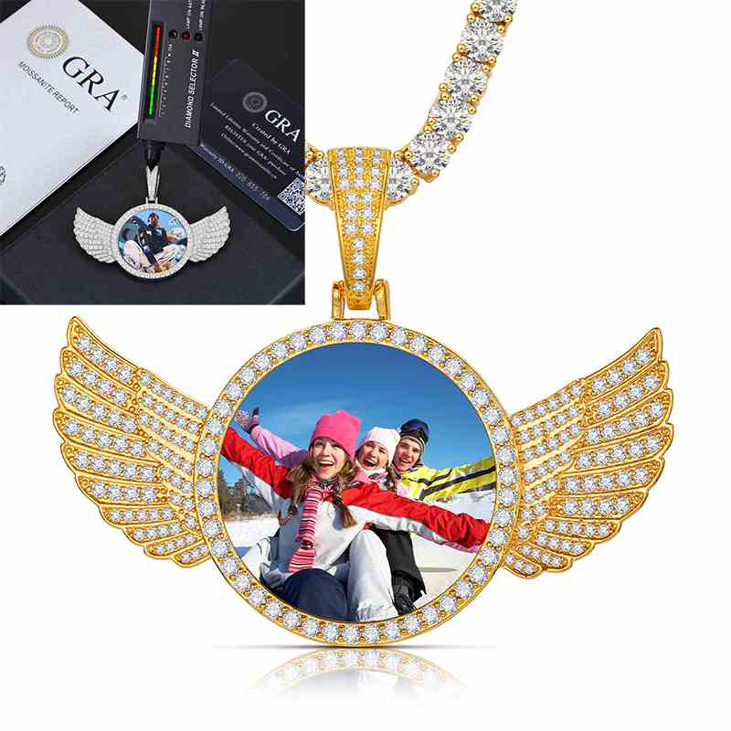 68mm Wing Photo Pendant