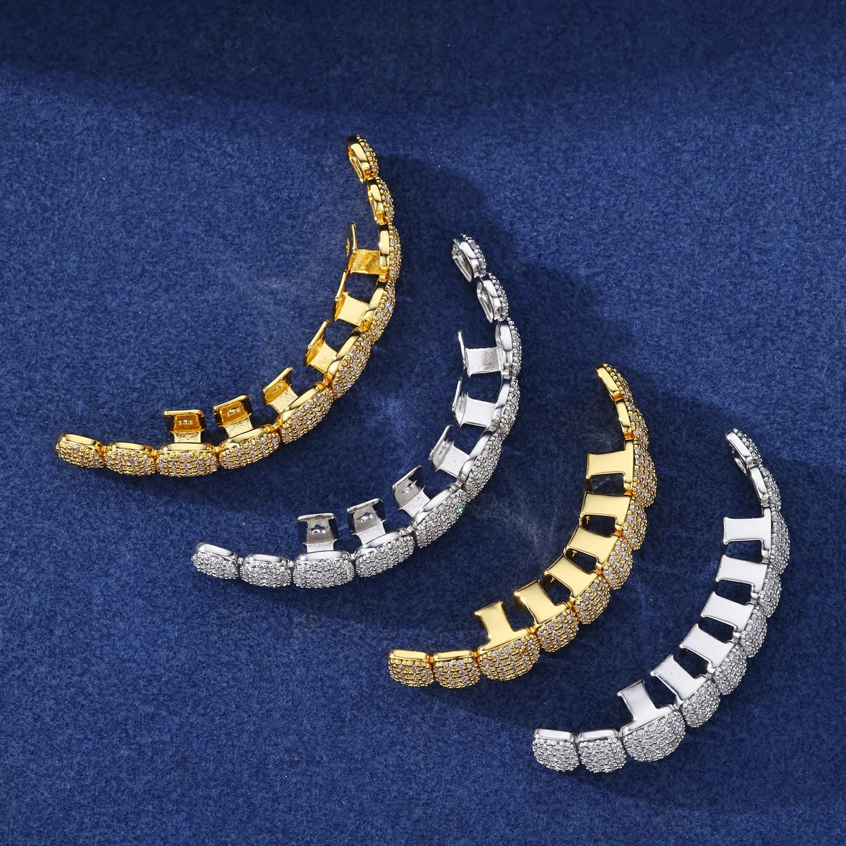 Pre-made Top 8 Bottom 8 Moissanite Grillz