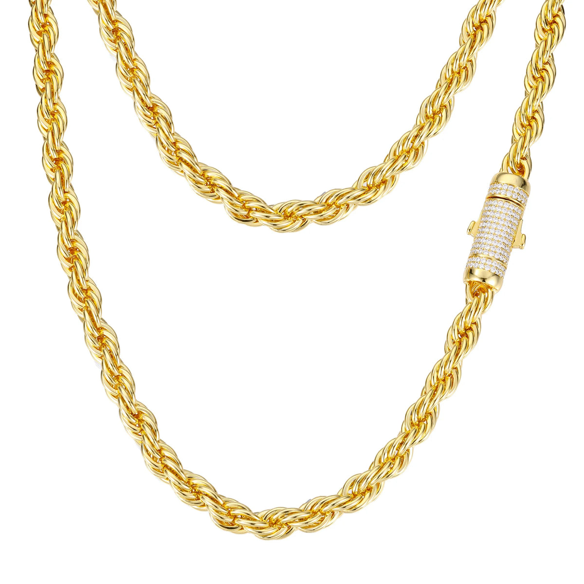 6mm 8mm 316L Moissanite Rope Chain