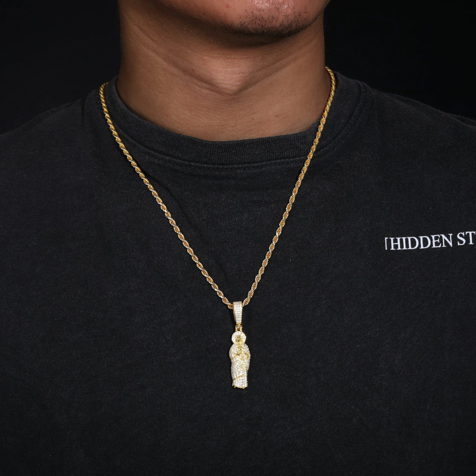 S925 Moissanite Sant Judas Pendant