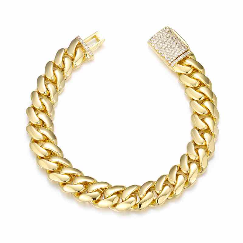 18k cuban link bracelet