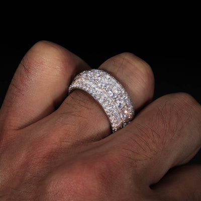 S925 5 Layers Moissanite Band Ring