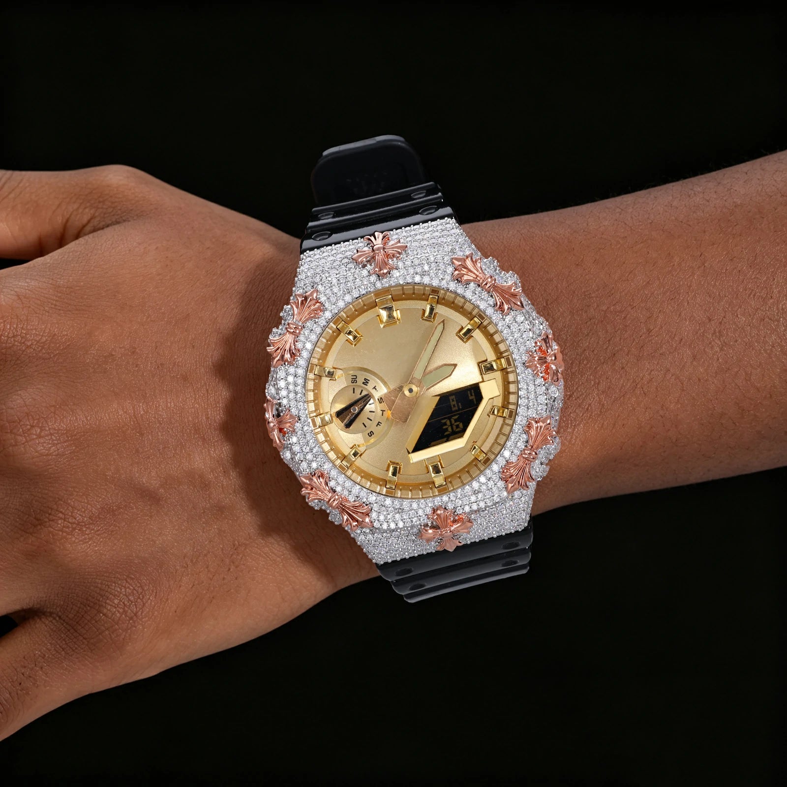 S925 Moissanite Cross Watch Bezel for GA2100 SERIES