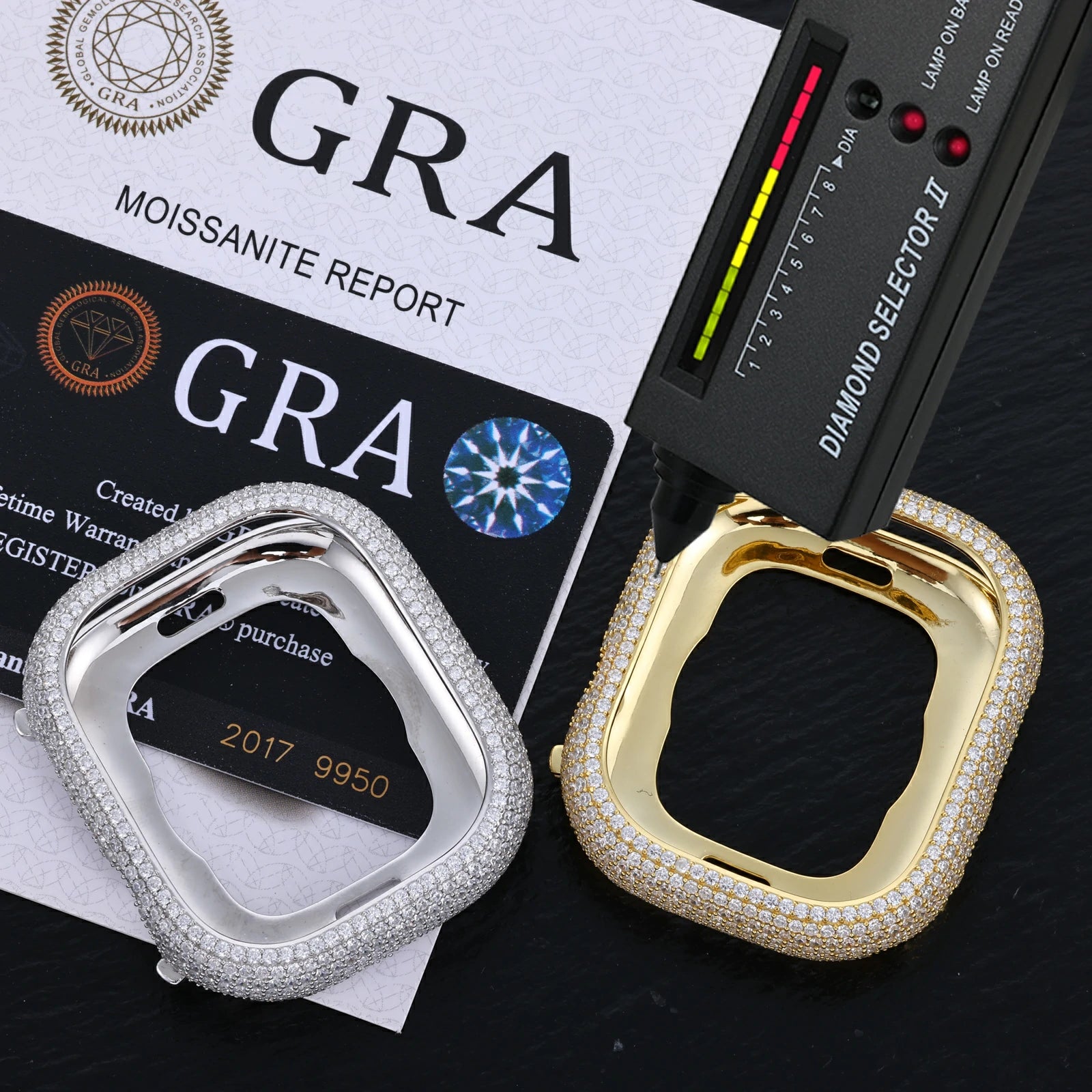 S925 Moissanite Watch Bezel for 49mm Apple Watch Ultra