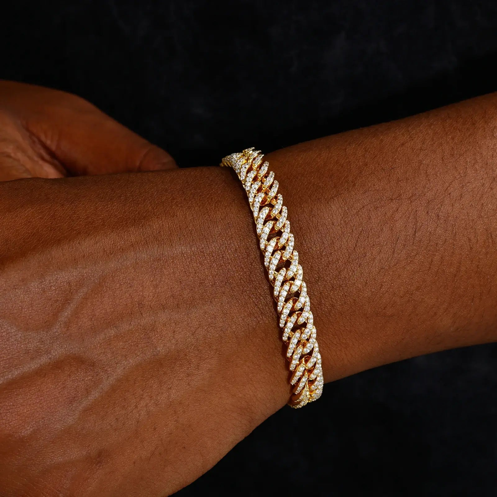 8mm S925 Moissanite Dense Cuban Link Bracelett