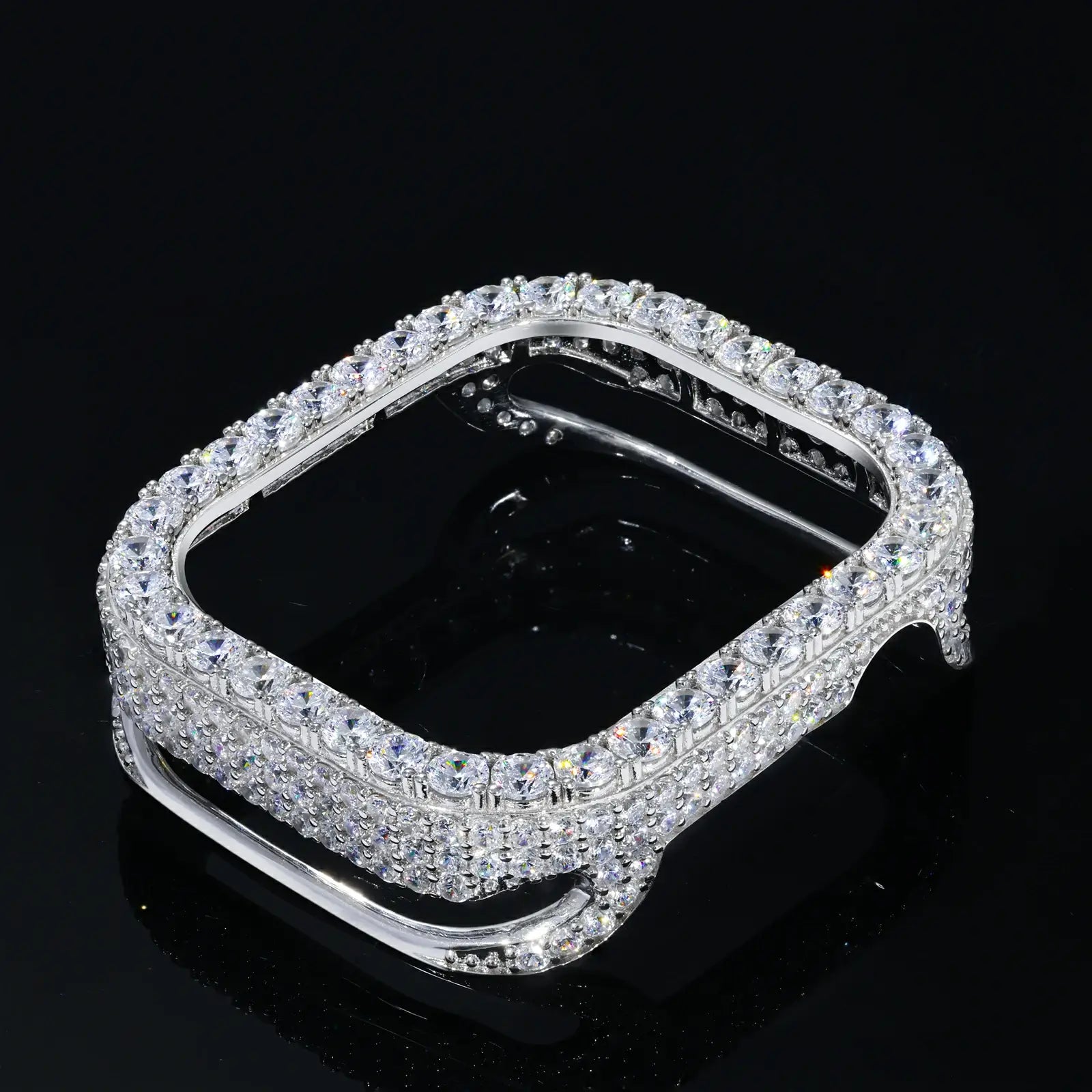 S925 Moissanite 42mm Apple Watch Bezel Case for Series 11