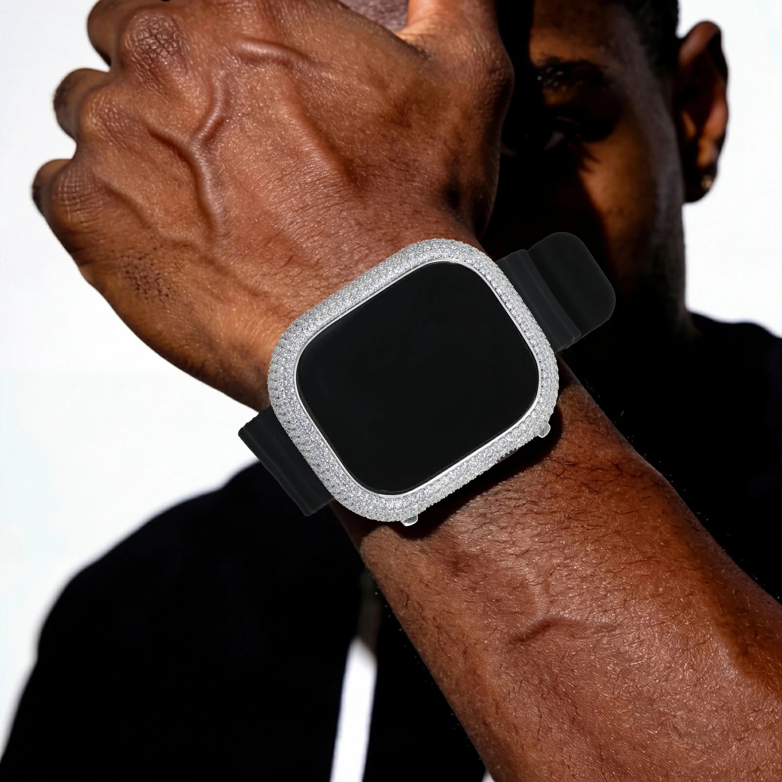 S925 Moissanite Watch Bezel for 49mm Apple Watch Ultra