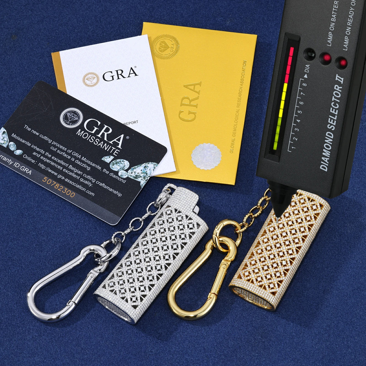Buss Down Moissanite Lighter Case with Carabiner