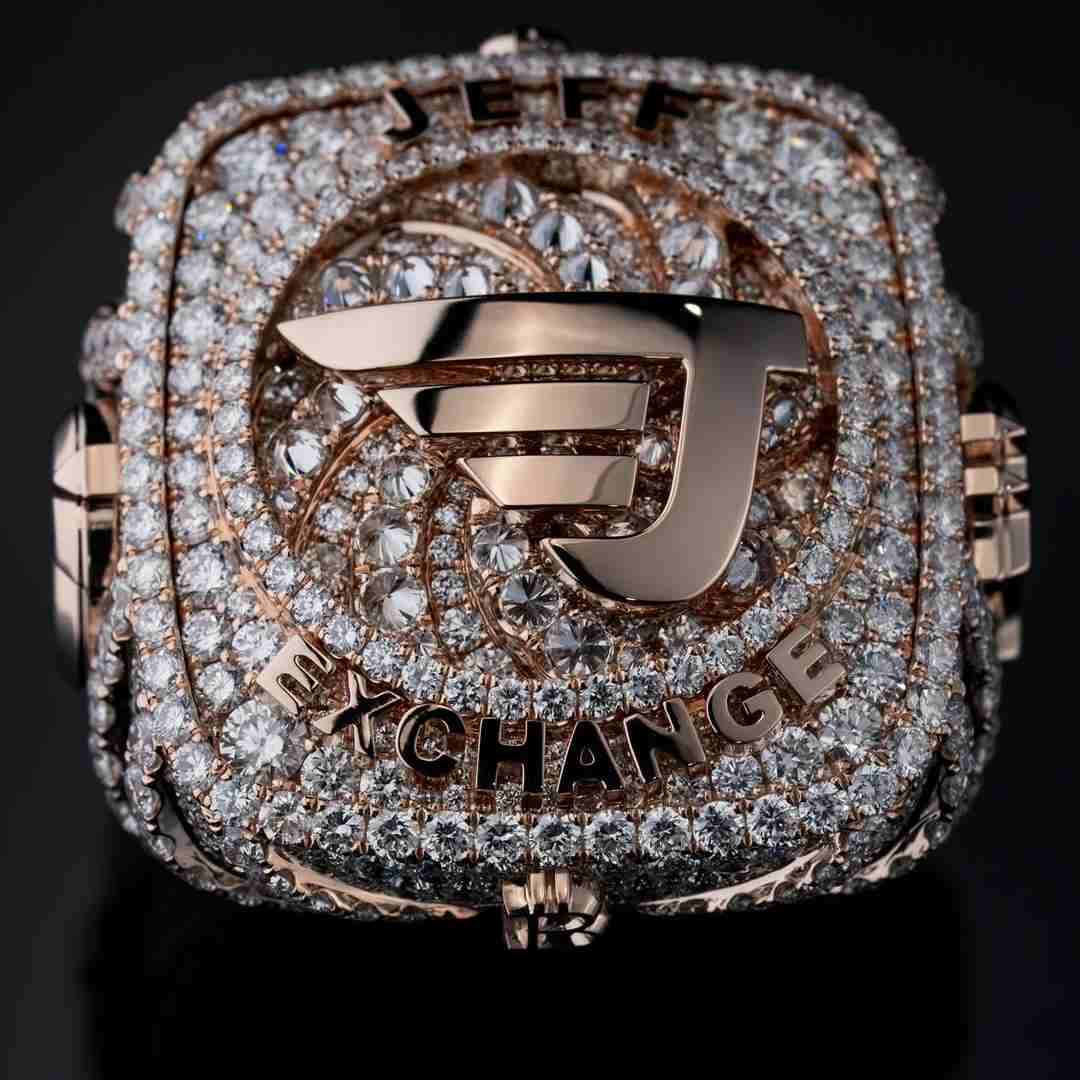 S925 Moissanite Custom JEFF EXCHANGE Championship Ring