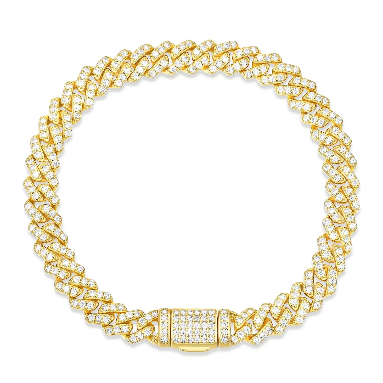 6mm-22mm S925 Moissanite Cuban Link Bracelet Collection