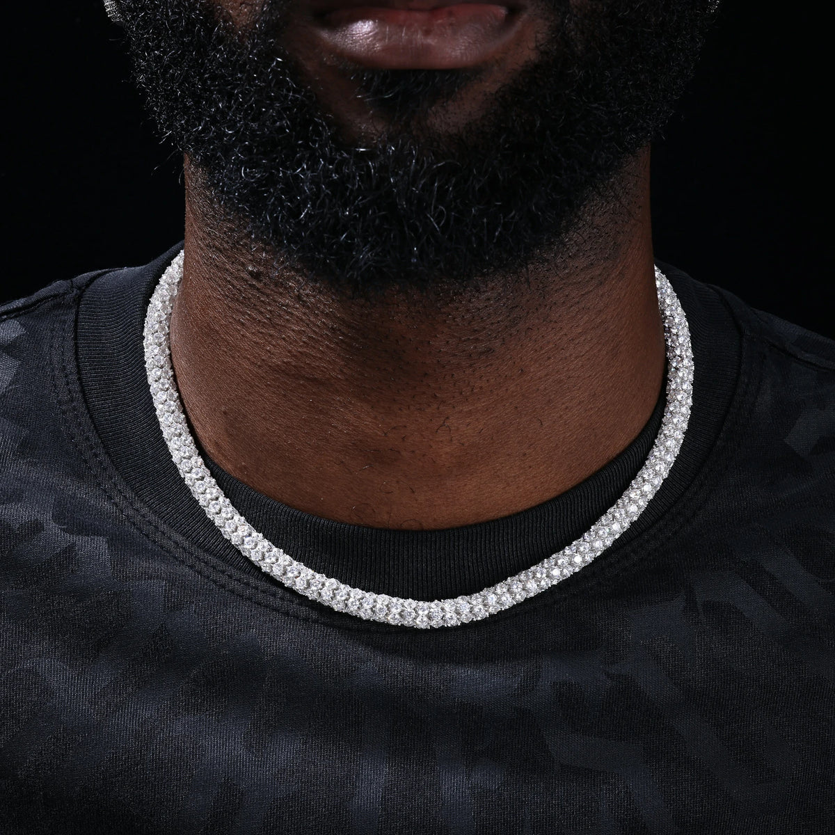7mm S925 Moissanite 360° Tennis Chain