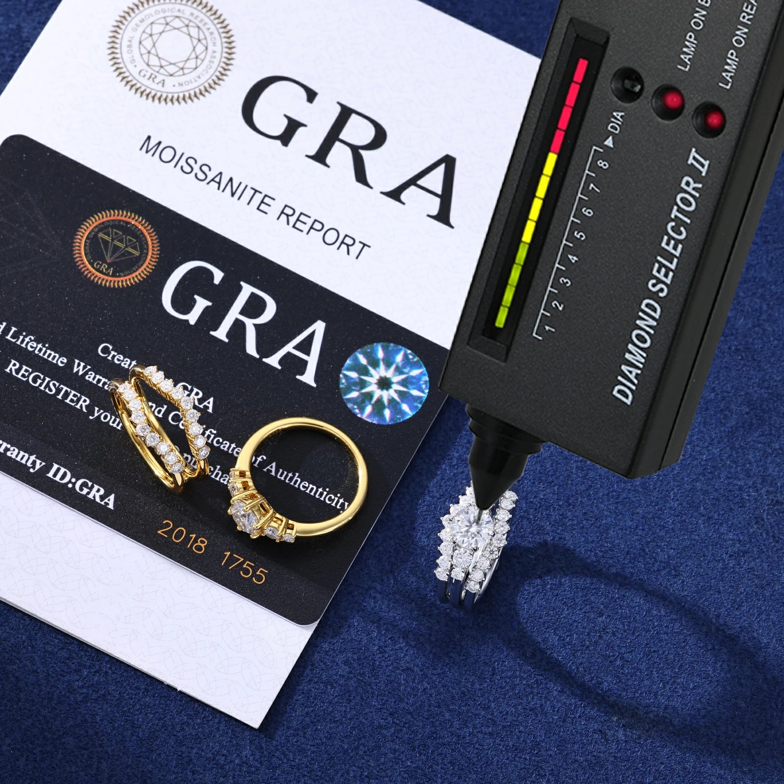 S925 Moissanite Three-stone Ring Set