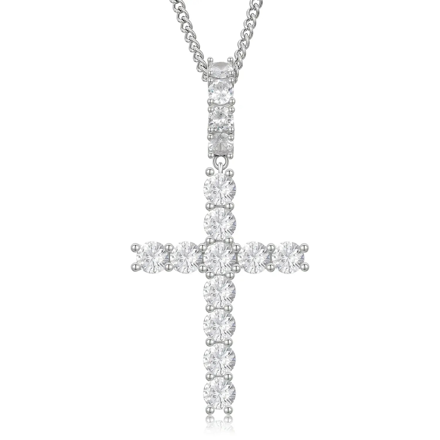 S925 6.7CT Moissanite Cross Pendant