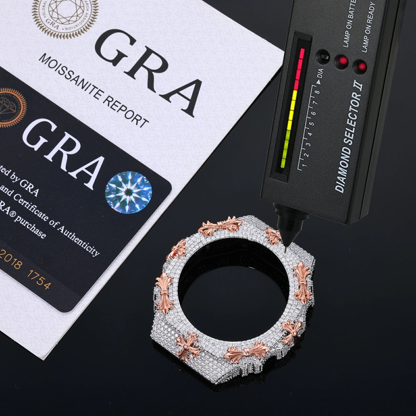 S925 Moissanite Cross Watch Bezel for GA2100 SERIES
