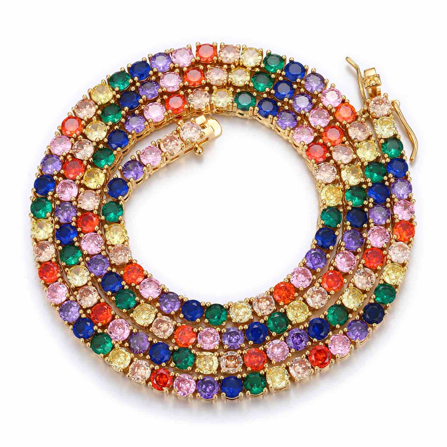 4mm Rainbow Tennis Chain