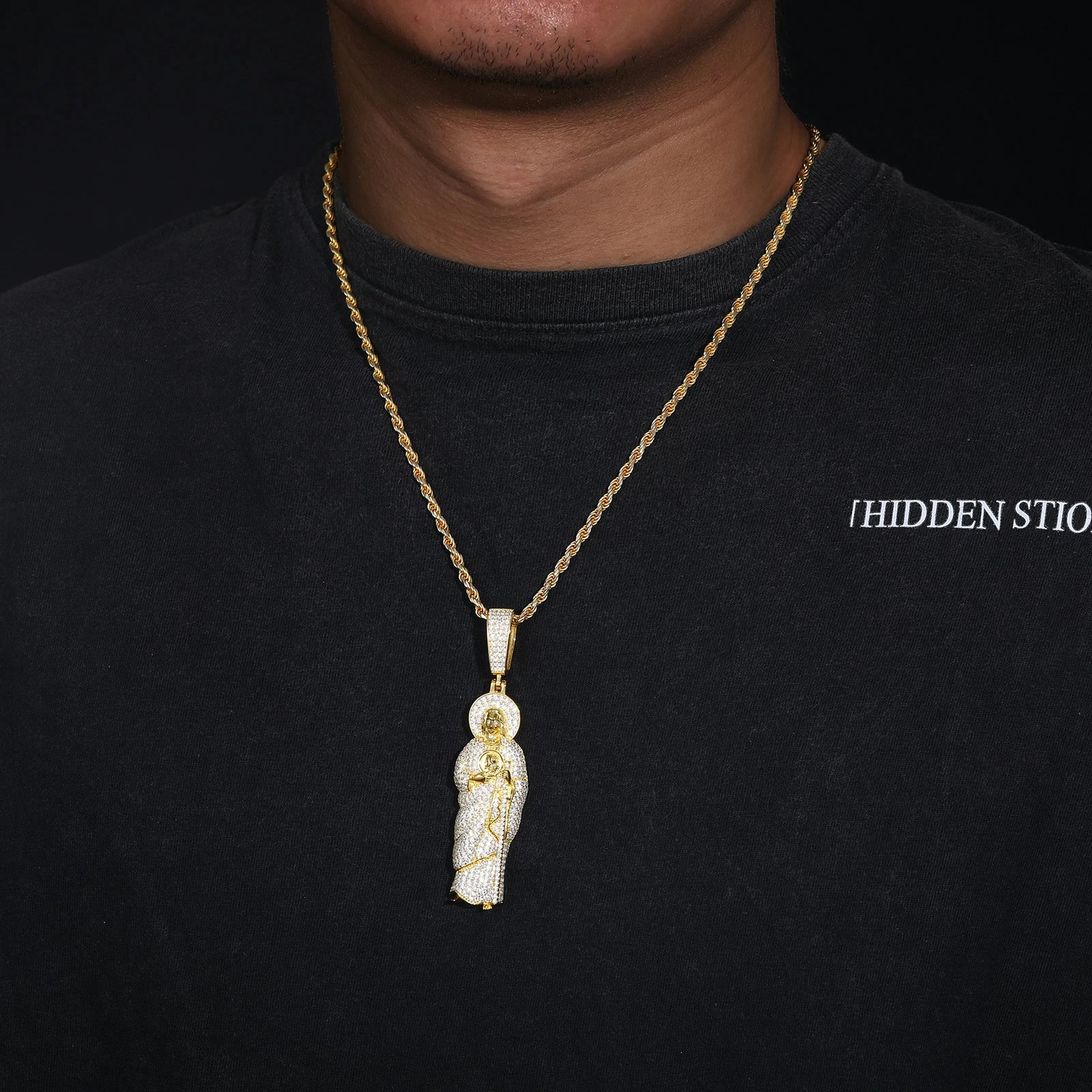 S925 Moissanite Sant Judas Pendant