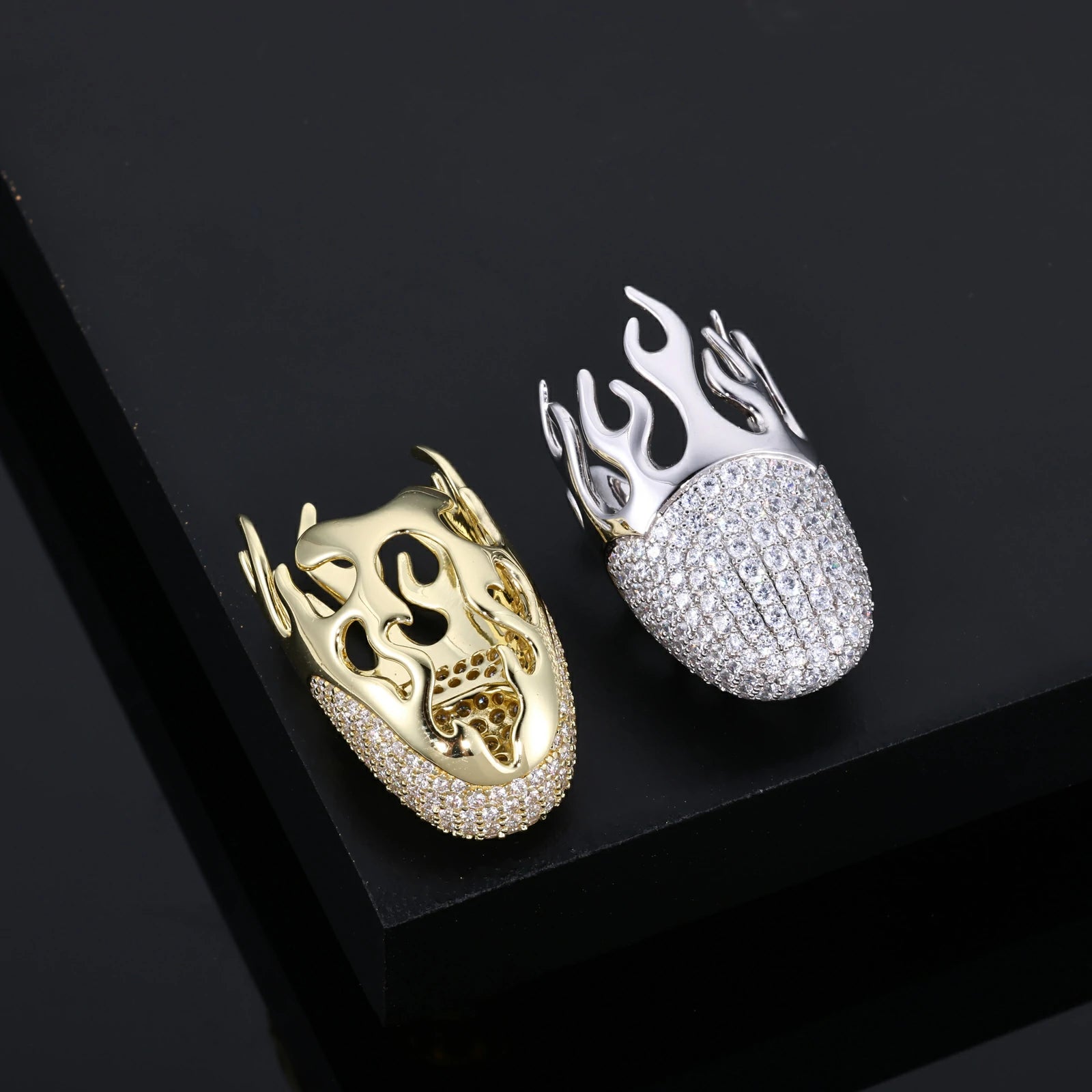 S925 Moissanite Flame Finger Cover Ring