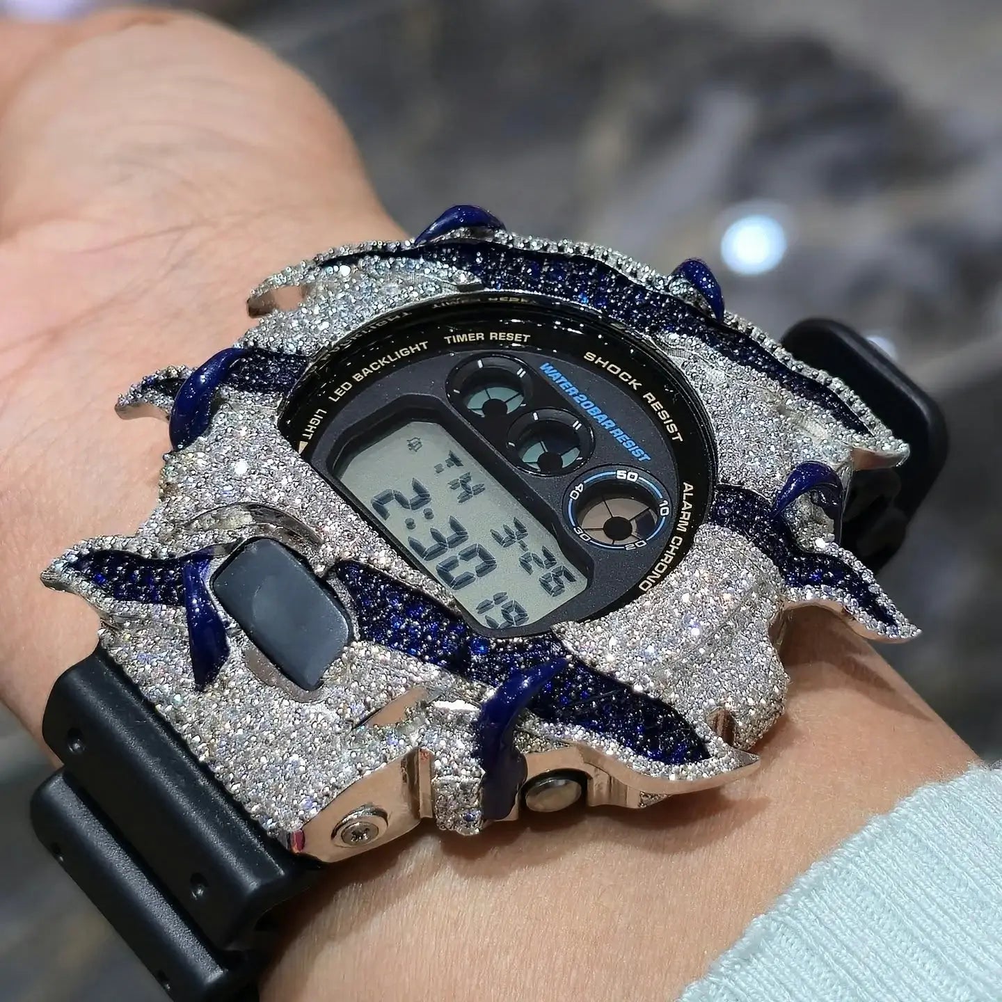 S925 Moissanite Flame Watch Case for DW6900