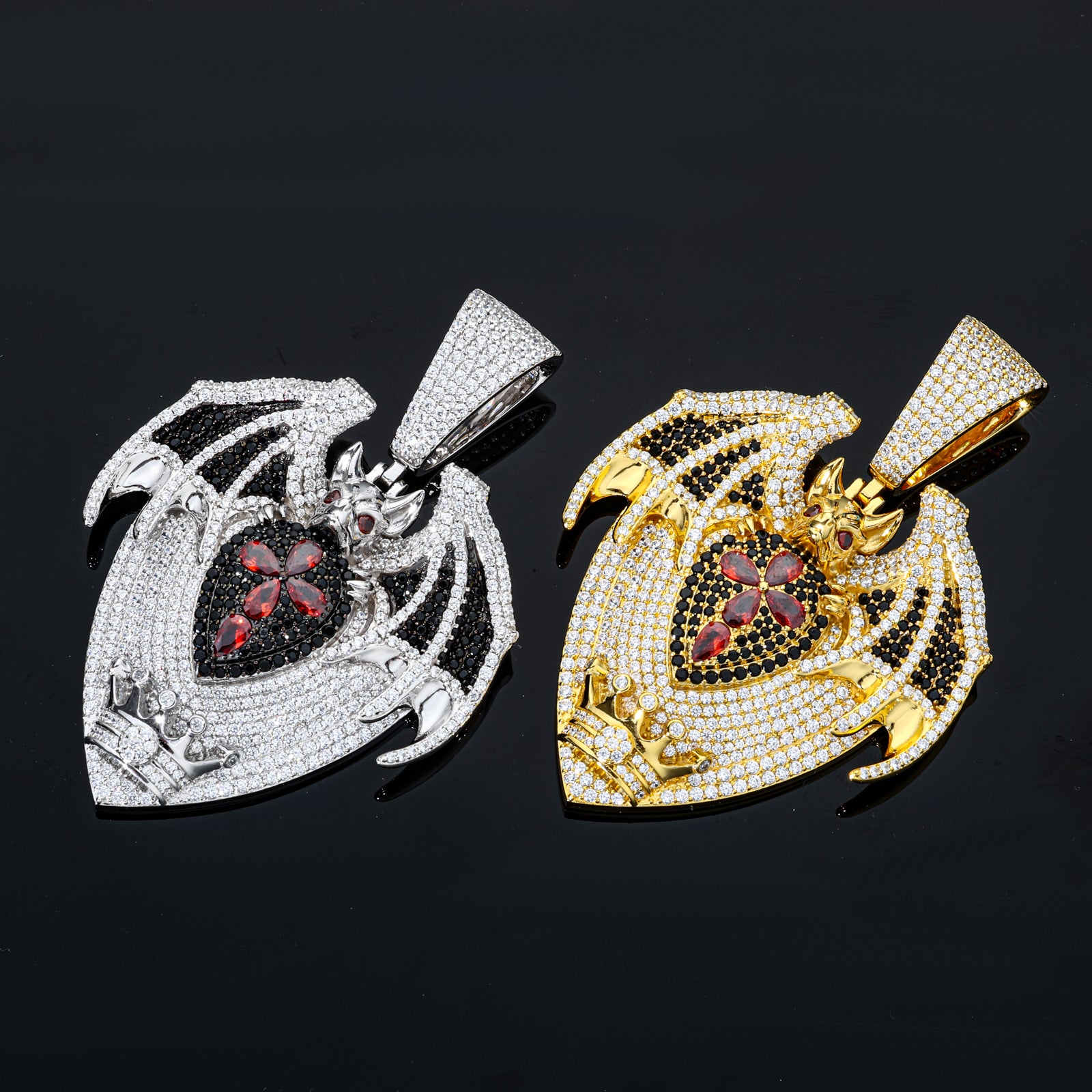 S925 Moissanite Bat Dark Guardian Pendant