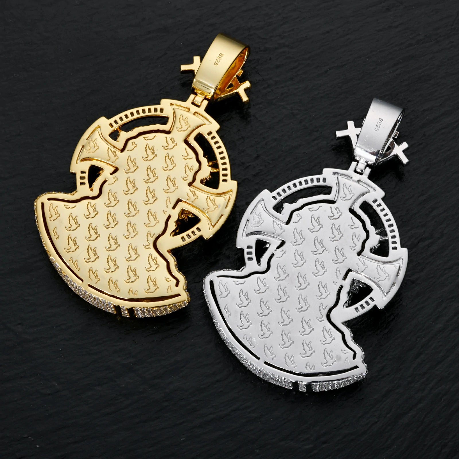S925 Moissanite Side-profile Jesus Pendant