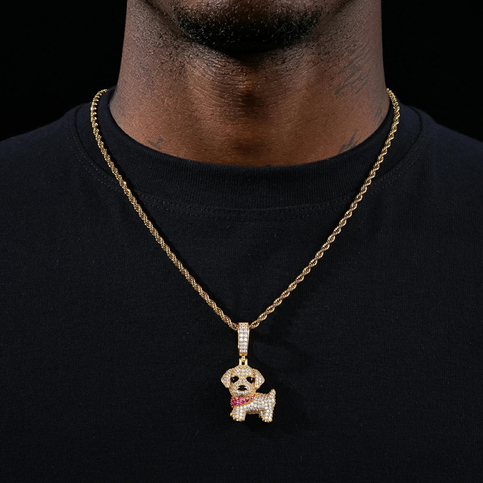 S925 Moissanite Puppy Dog Pendant