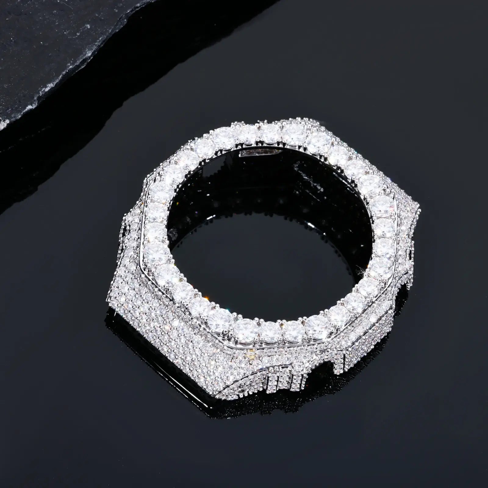 S925 Moissanite Classic G-Shock Watch Case- GA2100