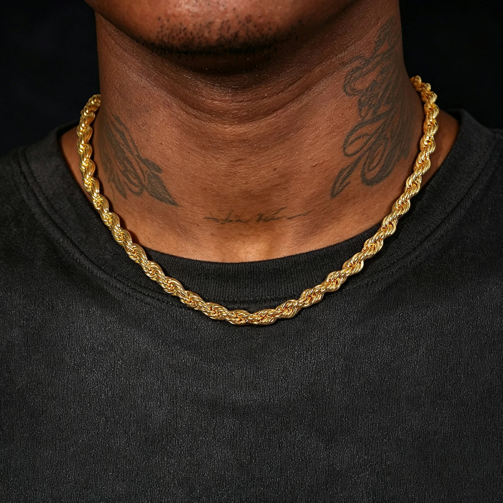 6mm 8mm 316L Moissanite Rope Chain