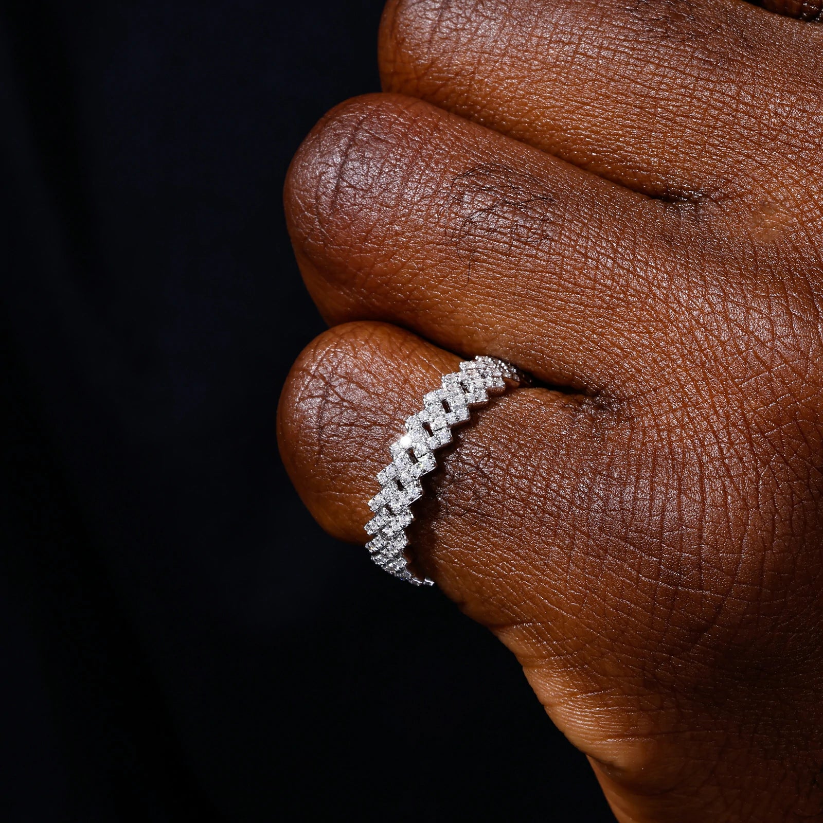 5mm S925 Moissanite Cuban Ring