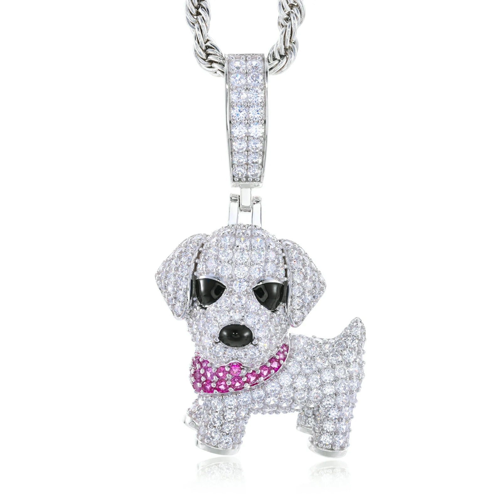 S925 Moissanite Puppy Dog Pendant