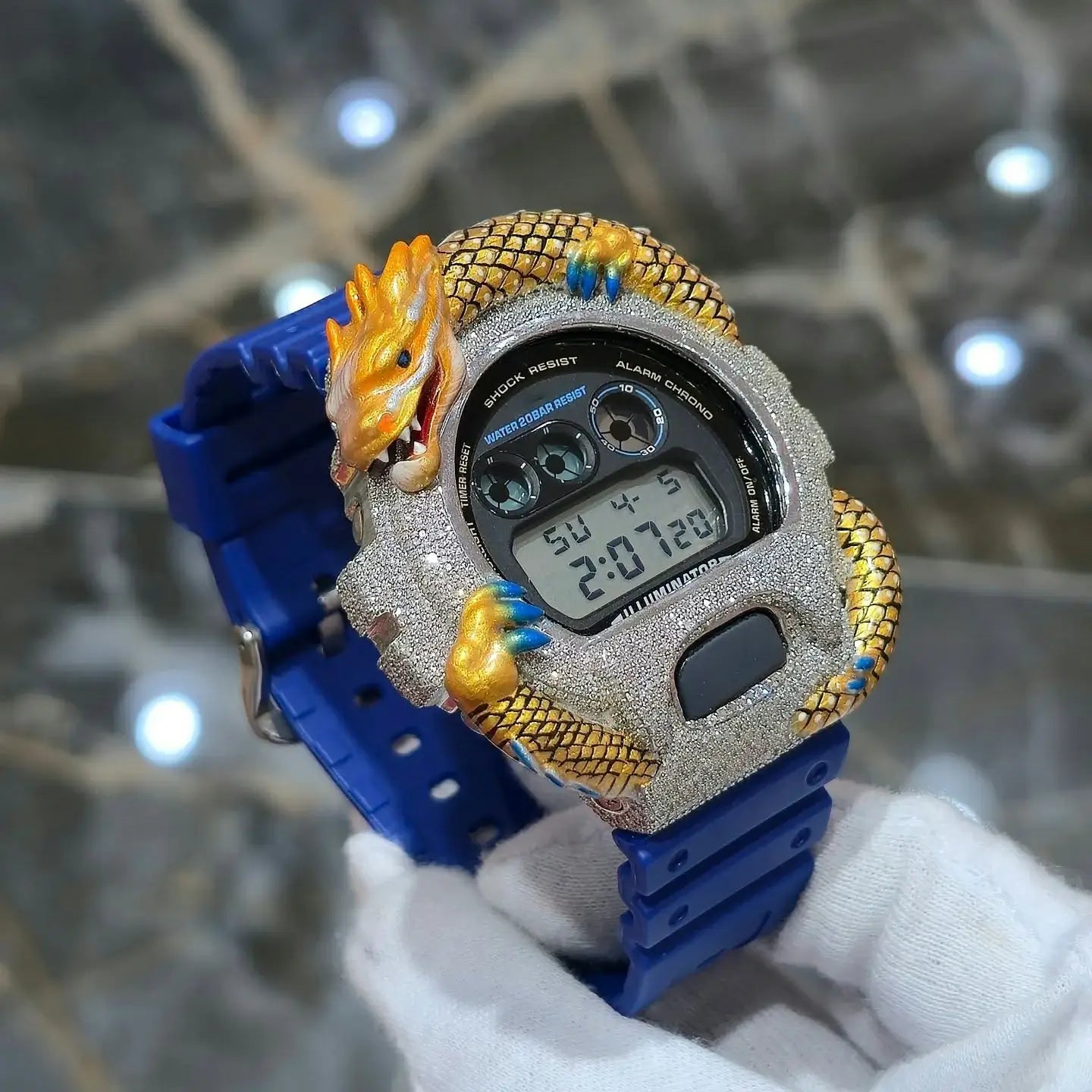 S925 Moissanite Dragon Watch Case for DW6900