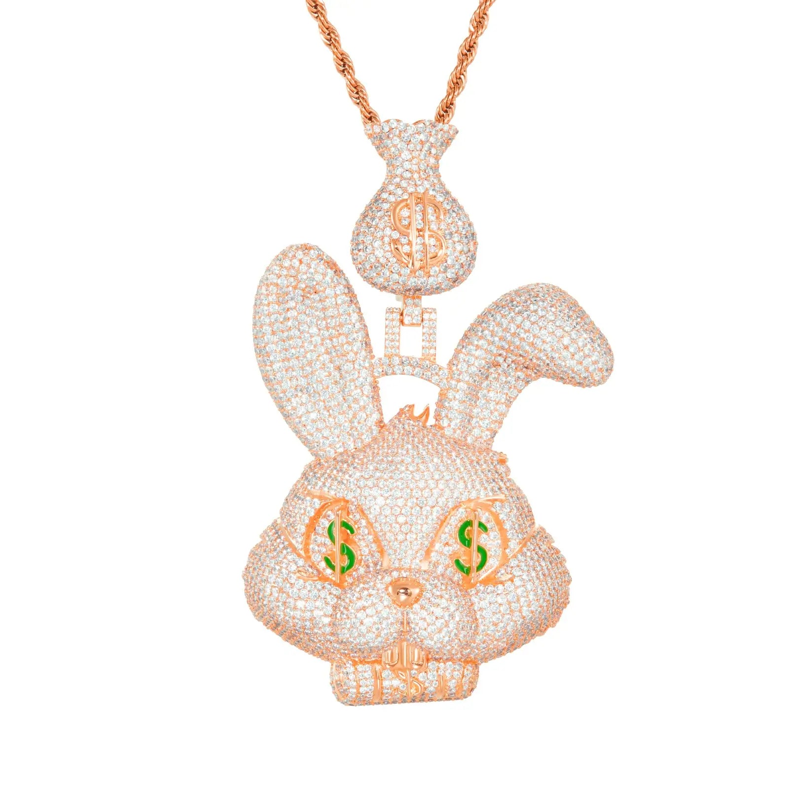Oversized Greedy Rabbit Pendant