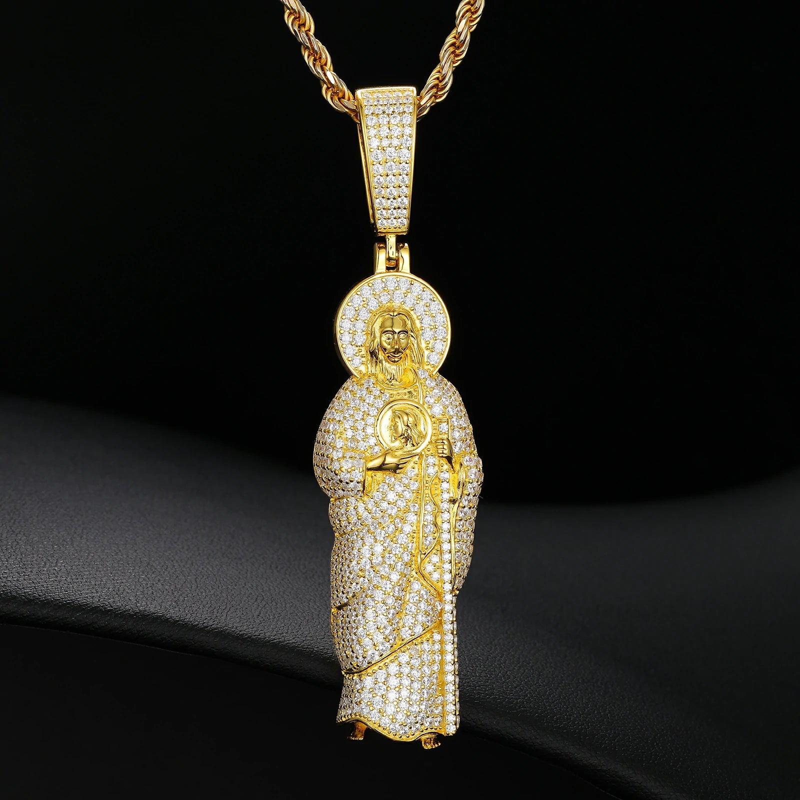 S925 Moissanite Sant Judas Pendant