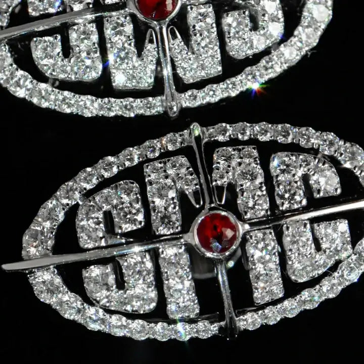 S925 Moissanite Custom Name Stud Earrings