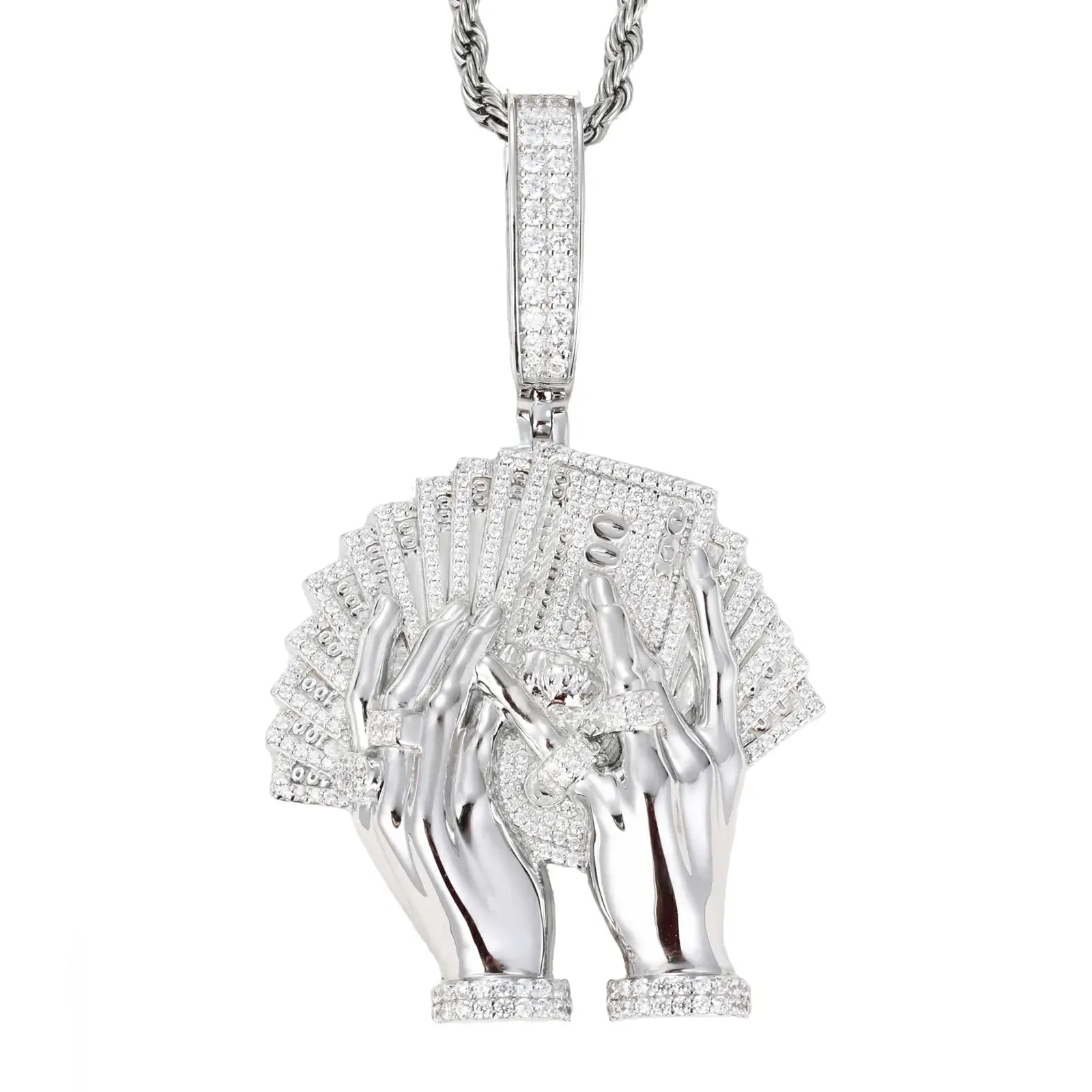 S925 Moissanite Count the Banknotes Pendant