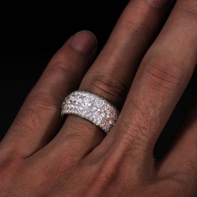 S925 5 Layers Moissanite Band Ring