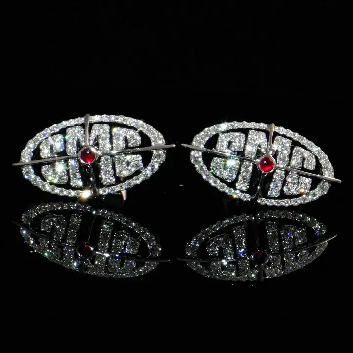 S925 Moissanite Custom Name Stud Earrings