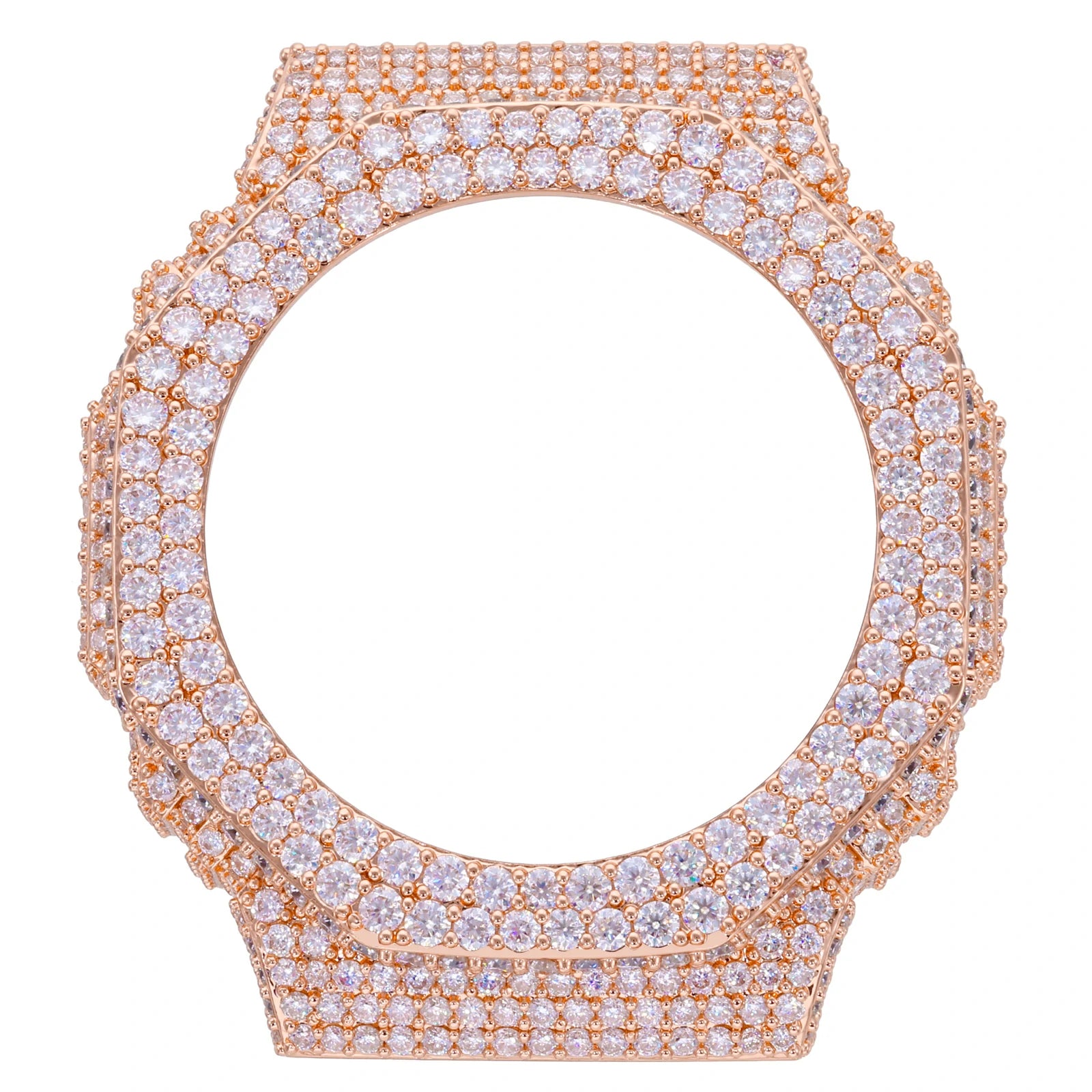 S925 2 Rows Moissanite Buss Down Watch Bezel for GA2100 SERIES