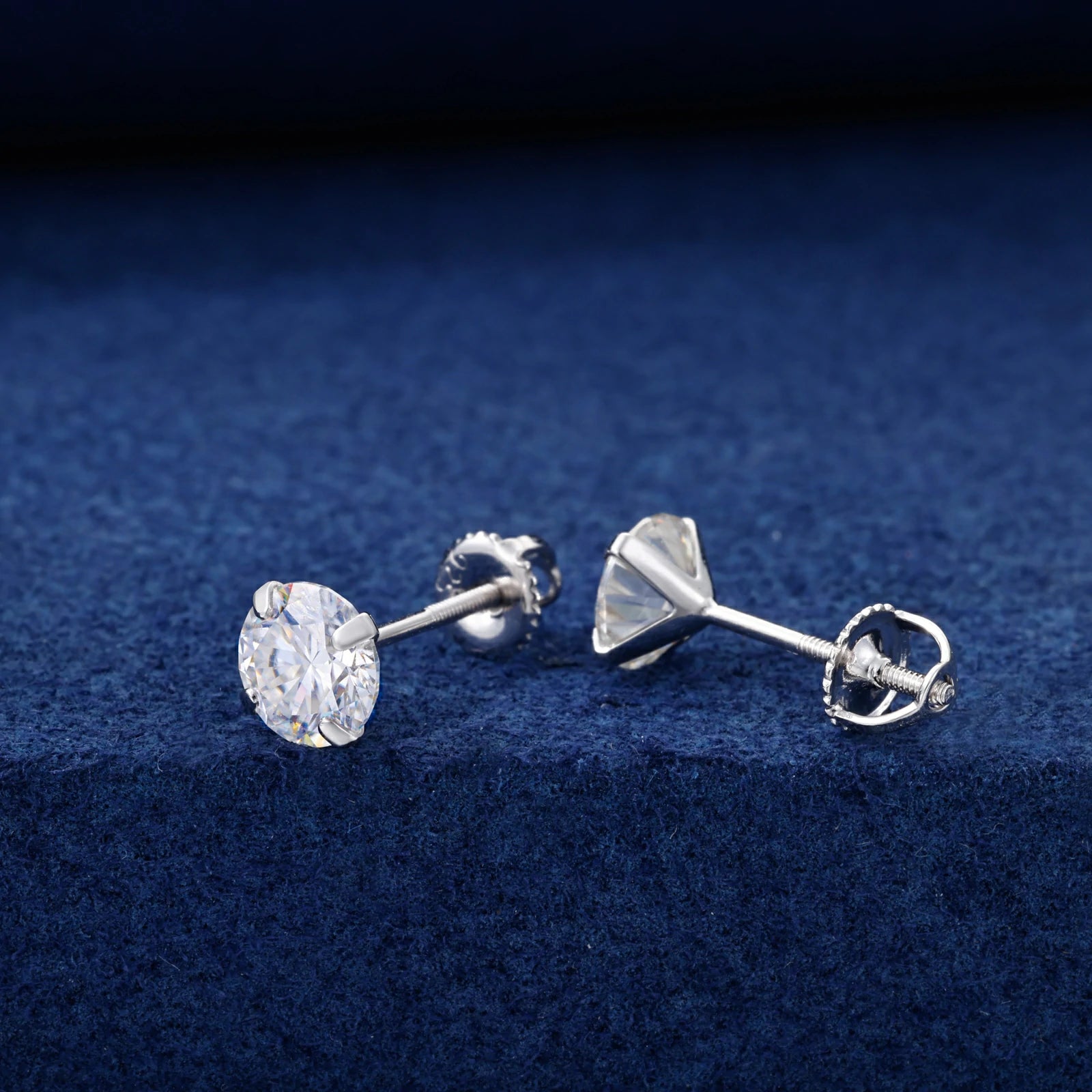 ( Lightweight Version) S925 Moissanite Solitaire Stud Earrings