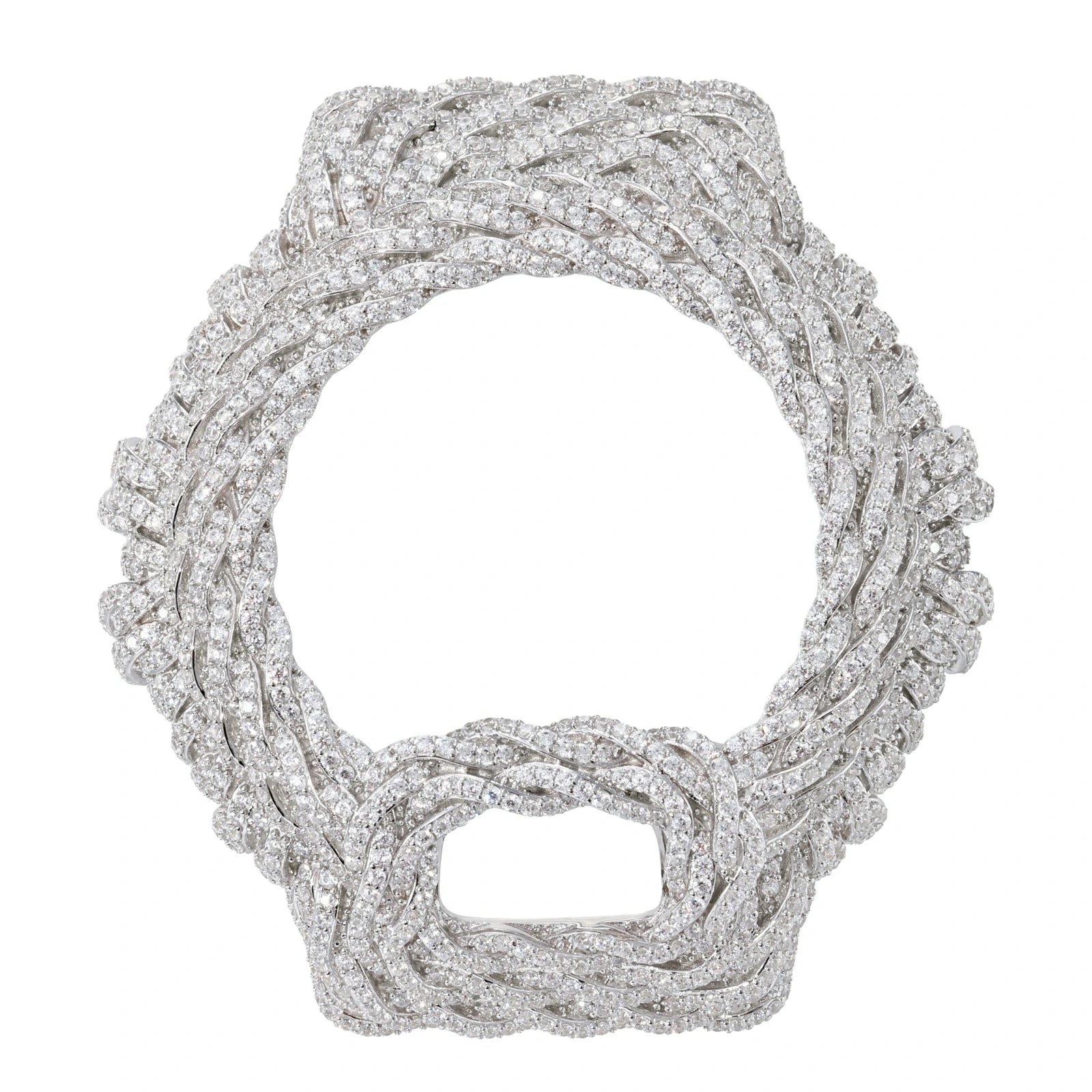 S925 Moissanite Rope Watch Case for DW6900
