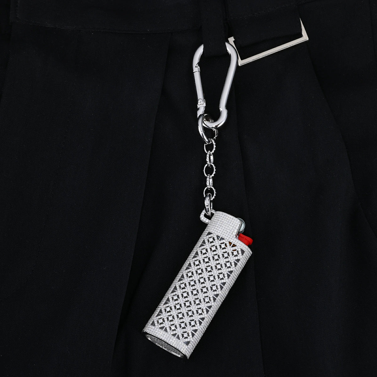 Buss Down Moissanite Lighter Case with Carabiner