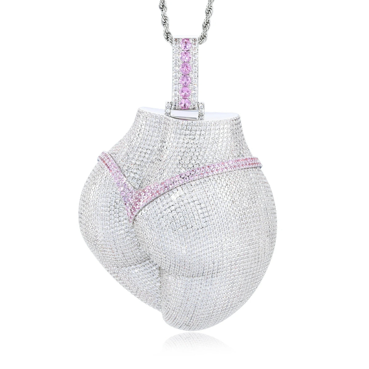 Micro Paved Moissanite Sexy Big ASS Pendant